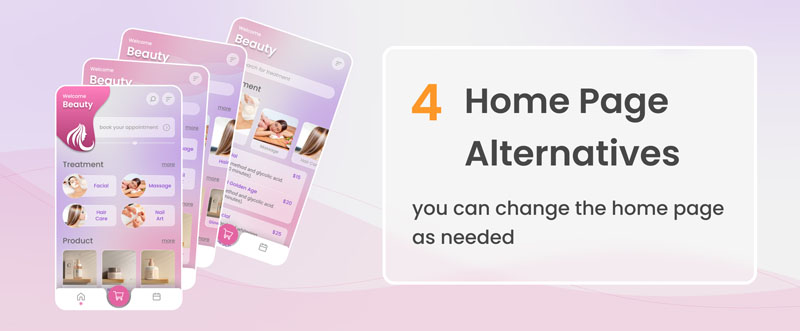 Beauty Salon Member Booking and Shopping React Native Mobile Template - 1